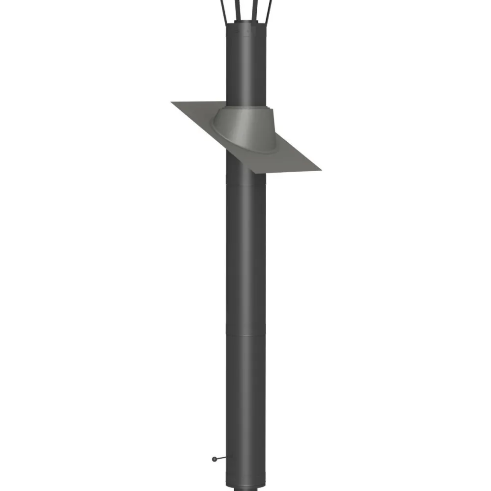 Jeremias Savupiippu/takan piippu 3m, Ø180mm, musta Best