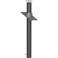 Jeremias Savupiippu/takan piippu 3m, Ø130mm, musta Hot