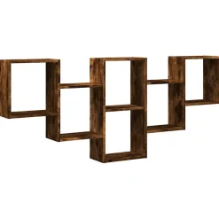 FinePRICE Seinähylly savutammi 159x18x66 cm tekninen puu (53303) Hot