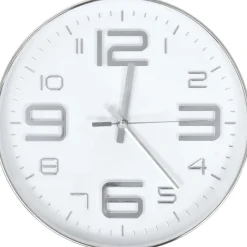 Seinäkello 30 cm hopea - FinePRICE Online