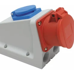 Malmbergs Seinäpistorasia , 16A, 3+N+PE, 6H, 400V, IP44, Schuko Best