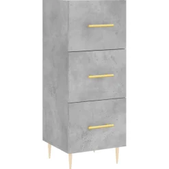 FinePRICE Senkki betoninharmaa 34,5x34x90 cm tekninen puu (28592)