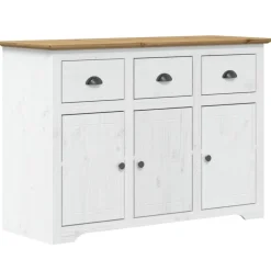 FinePRICE Senkki BODO valkoinen/ruskea 115,5x44x80 cm täysi mänty (55066)