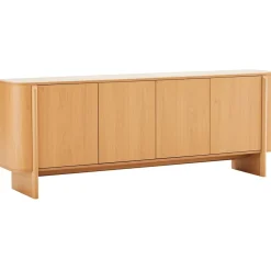 Home4you Senkki MORBEN 202,5x42xK75 cm, tammikoristeinen melamiini, beige Discount