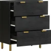 FinePRICE senkki Musta 60x33x75 cm suunniteltu puu (17651) Sale