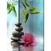 Sermi Water Lily and Zen Stones 135x172cm - Artgeist