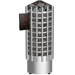 Sähkökiuas Glow Corner TRC90XE Steel 9 kW 8-14 m³ erillinen ohjaus - Harvia Online
