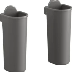 Säilytyslaatikko säilytystauluun Garage+, matala, mattaharmaa - Elfa Discount