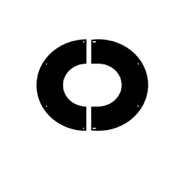 Sisäkaton peitelevy , musta, 0-15 astetta, Ø130 mm - Jeremias Outlet