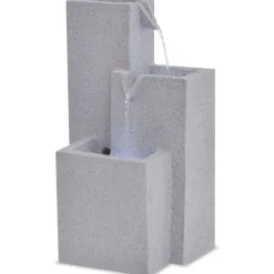 FinePRICE Sisätilan suihkulähde led-valolla polyresiini New
