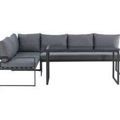 Sohvaryhmä Zingaro, 5-istuttava kulmasohva + sohvapöytä, musta/harmaa - Venture Home Sale