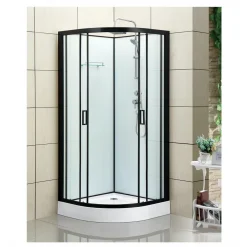 Suihkukaappi Kyffe 800x800 mm musta - Bathlife New