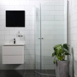 Suihkunurkka Mångsidig Vital ovi 700 + ovi 700 kaareva osittain himmeä - Bathlife Sale