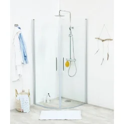 Noro Suihkunurkkaus Fix Trend R 99 900x900x1950 mm mattahopea kirkas lasi Outlet