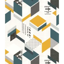 Tapetti Lutece Les Aventures 21 51164402, graafinen/geometrinen, moderni, harmaa/keltainen - Lutéce Sale