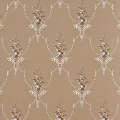 Tapetti Isoäidin aikaan 4833-7, non-woven, kukka, ruskea - Sandudd Online
