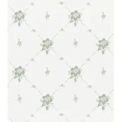 Tapetti Isoäidin aikaan 4836-2, non-woven, maalaisromanttinen, valkoinen/vihreä - Sandudd Online