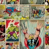 Tapetti Marvel Comic Strip 70-264, retro, monivärinen - Sandudd Hot