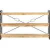 3-tasoinen kirjahylly, 140x30x80 cm, täysi mangopuu - FinePRICE Clearance