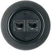 Telerasia Renova 2xRJ45, Cat 6, musta - Schneider Electric Outlet
