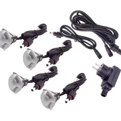 LED Energie Terassi- ja porrasvalosarja , 1W, 4 kpl, mattakromi New