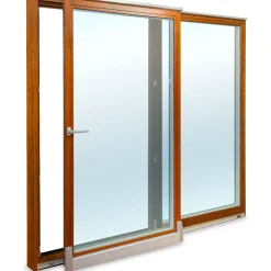 Terassin liukuovi Classic PSK200Z 3K A, 2-osainen, 3-lasinen, puu, mittatilausovi - Seicom Clearance