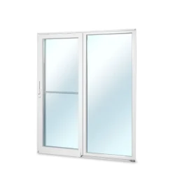 Seicom Terassin liukuovi Portal PSK 200Z A 3K, PVC, 2-osainen, 3-lasinen mittatilausovi Sale
