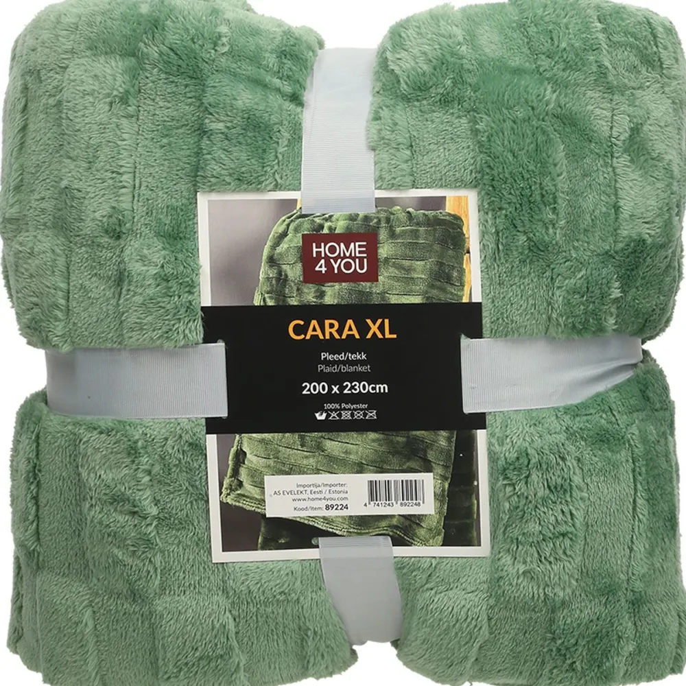 Torkkupeitto CARA XL 200x230 cm, vihreä - Home4you