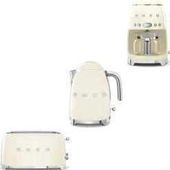 Tuotepaketti - vedenkeitin KLF03 1,7 l, kahvinkeitin ja leivänpaahdin TSF02 - Smeg New