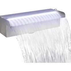 FinePRICE Uima-altaan suihkulähde led:llä ruostumaton teräs 30cm New