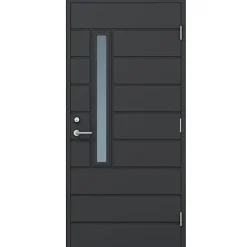 Ulko-ovi Modern 9- karmi 115 mm RR23 tummanharmaa - Oulux Online