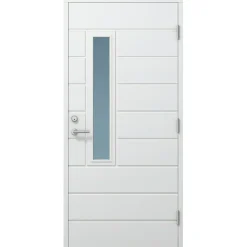 Ulko-ovi Design 9-10x21 karmi 115 mm valkoinen - Timburg Hot