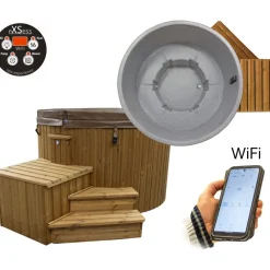 Ulkoporeallas TopSpa xs Wifi 6 hlöä brown/grey marble - SpaDealers Clearance