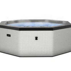 Wave Spa Ulkoporeallas Como, 6 hlöä, 90 suutinta, WiFi, kahdeksankulmainen, koottava, harmaa New