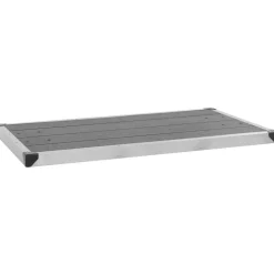 Ulkosuihkualusta WPC ruostumaton teräs 110x62 cm harmaa - FinePRICE Hot