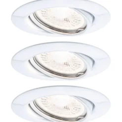 Upotettava LED-valaisin Base, 3kpl, Ø90mm, GU10, 5W, 350lm, 3000K, himmennettävä, valkoinen - Paulmann