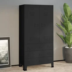 FinePRICE Vaatekaappi 90cm metalli eri värejä Outlet