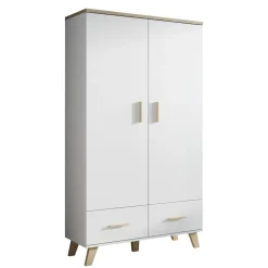 Nomla Vaatekaappi LOTTA 2D2S, valkoinen/beige (5081) Clearance