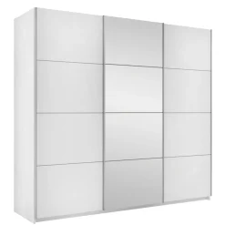 Vaatekaappi ATALIO 250, liukuovet, valkoinen (8754) - Nomla Outlet