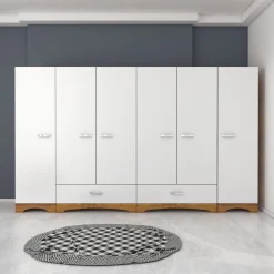 Linento Furniture Vaatekaappi F4-498, leveys 243cm Hot