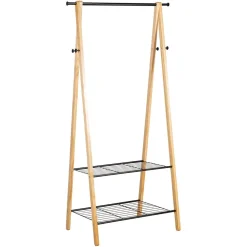 Home4you Vaateteline Forest, 79x45x155cm, musta/tammi Best