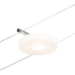 Paulmann Vaijerivalaisin CorDuo DiscLED, 200lm, 4.5W, 3000K, 12V, mattakromi Discount