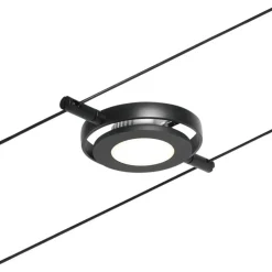 Vaijerivalaisin CorDuo RoundMac, 200lm, 4.5W, 3000K, 12V, mattamusta/kromi - Paulmann Clearance