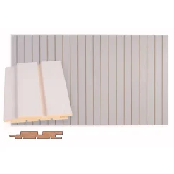 Valeurapaneeli STS-5, 14x95x2985mm, mänty, ympäripontattu, PN, valkolakattu - Maler Outlet