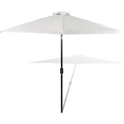 Valkoinen aurinkovarjo terästolpalla 3 m - FinePRICE Discount