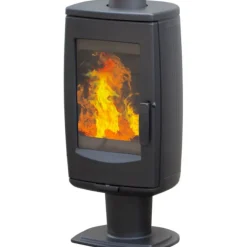 Plamen Valurautatakka Aria, 160m³, 8 kW, musta Outlet