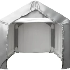 Varastoteltta harmaa 180x180 cm galvanoitu teräs (48633) - FinePRICE Online