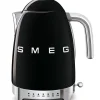 Vedenkeitin KLF04 lämpötilansäädöllä musta - Smeg Hot