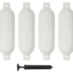 Veneen lepuuttaja, 4 kpl, valkoinen, 51x14 cm, PVC - FinePRICE Online