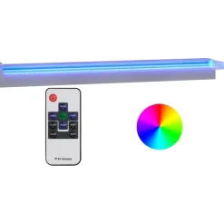 Vesiputous RGB LED-valoilla ruostumaton teräs eri kokoja - FinePRICE Best